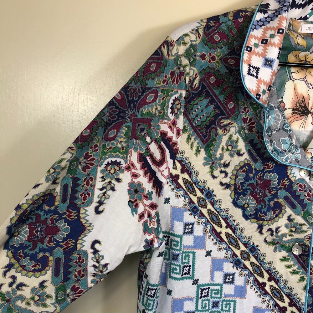 Johnny Was Multicolor Patterned Pajama Top - Picture 5 of 11